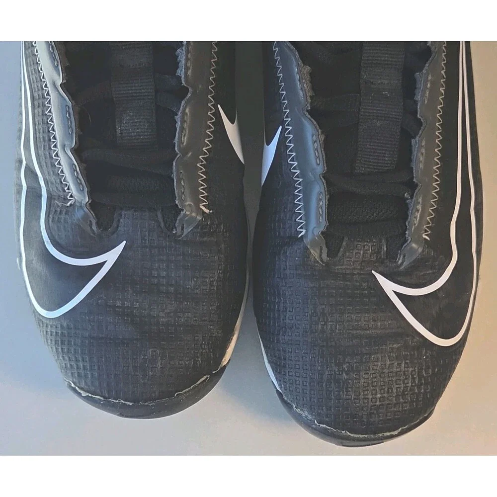 Nike Vapor Edge Shark 2 Mens Size 8 Black/White-Iron Grey Outdoor Football Cleat